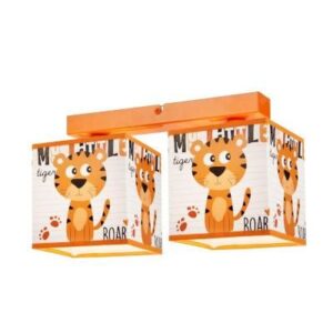 Kids mennyezeti lámpa 2×60W E27 tigris mintás lm 2.76/2
