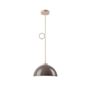 Függeszték 1×60W E27 szürke üveg/natúr fa