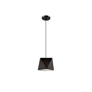Carla függeszték 1×60W E27 fekete/fekete szöv. lm 1.86