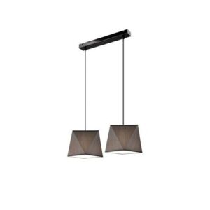 Carla függeszték 2×60W E27 fekete/szürke szö lm 2.86