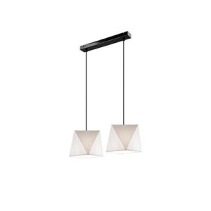 Carla függeszték 2×60W E27 fekete/fehér szöv. lm 2.86