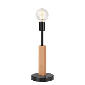 Orazio asztali lámpa 1×60W E27 natúr fa/fekete ln 1.85