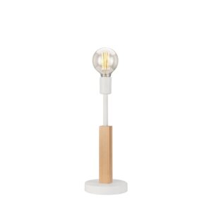 Orazio asztali lámpa 1×60W E27 natúr fa/fehér ln 1.85