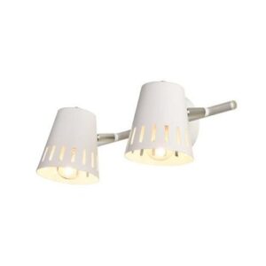 Spot egyenes 2×40W E14 fehér fém lm 2.92