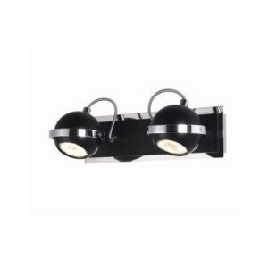 Spot 2×50W GU10 fekete/kr lm 2.93