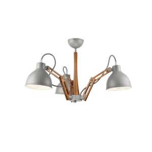 Marcello mennyezeti lámpa 3×60W E27 tölgy/szür lm 3.96