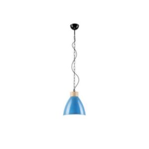 Függeszték 1×60W E27 natúr fa/kék lm 1.1/71