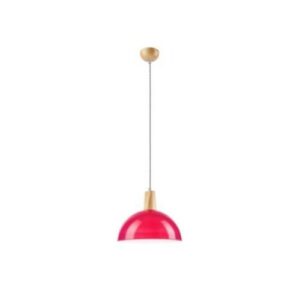 Függeszték 1×60W E27 natúr fa/magenta lm 1.1/72