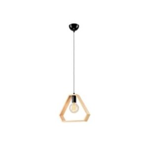 Függeszték 1×60W E27 natúr fa háromszög lm 1.4.3