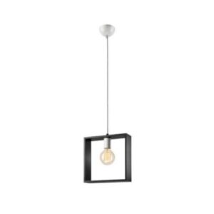 Függeszték 1×60W E27 fekete fa négyszög lm 1.4.1