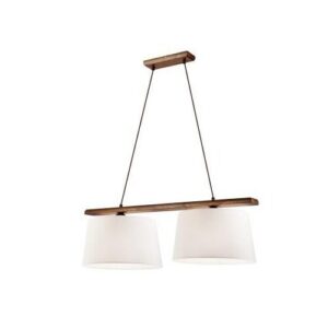 Aida függeszték 2×60W E27 dió/fehér szöv.er ld 2.98