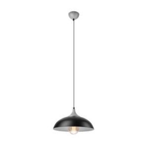 Függeszték 60W E27 ezüst/fekete/virágdísz LM 1.M.10