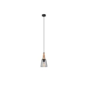 INGRID függeszték 60W E27 natúr/fekete rács LM 1.104