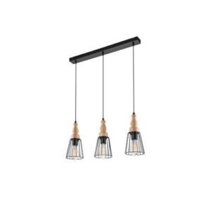 INGRID függeszték 3×60W E27 natúr/fekete rács LM 3.104