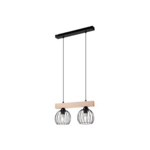 SIENNA függeszték 2×60W E27 natúr/fekete LM 2.105
