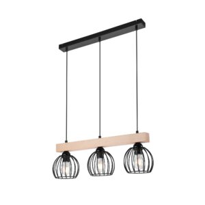 SIENNA függeszték 3×60W E27 natúr/fekete LM 3.105