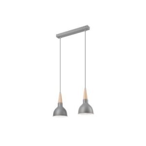 FRANCESCA függeszték 2×60W E27 natúr/ezüst LM 2.106
