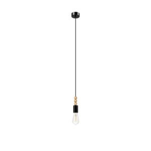 SIMON függeszték 60 E27 natúr/fekete gyöngyös LM 1.108