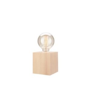 Asztali kocka 60W E27 natur fa LN 1.D.9