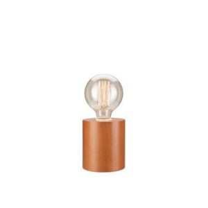 Asztali henger 60W E27 rustik fa LN 1.D.10
