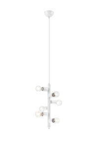 LINDA függeszték6×60W E27 fehér LM 6.119