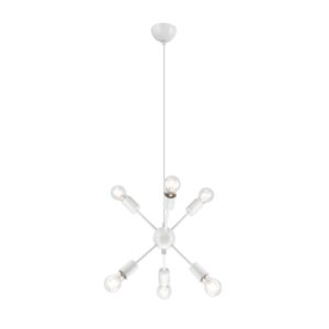 RUBY függeszték6×60W E27 fehér csillag LM 6.121