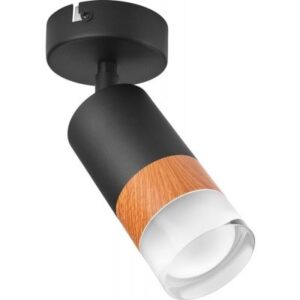 AURORA Plafon lámpa 1 x 10W Gu10 LED LM-1.151/CZARNY fekete