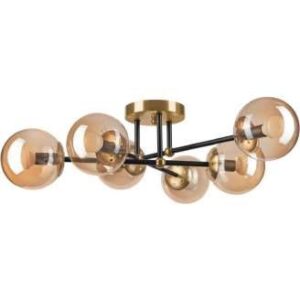 MALENA Plafon 6 x e14 max 5W LED LM-6.220 Fekete/arany