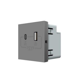 LIVOLO TÖLTŐ QC-PD 36W USB A+C EZÜST