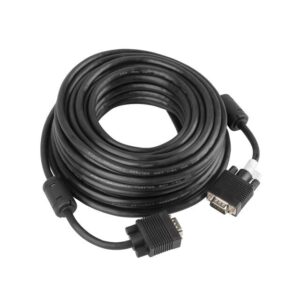 VGA kábel 15m fekete LANBERG CA-VGAC-10CC-0150-B
