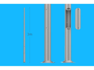 ALUMINIUM OSZLOP 3m 60mm