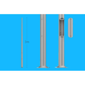 ALUMINIUM OSZLOP 3m 60mm