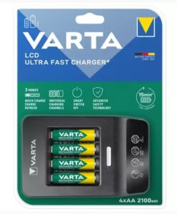 VARTA akkutöltő + 4db AA 2100 MAH  ULTRA FAST  15 perces gyorstőltő