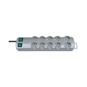 Elosztó 2x5-ös 2m 3x1,5 kapcsolós ezüst