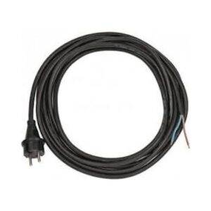 Dugós csatlakozóvezeték H05RN-F 2x1,0mm2, fekete, 3m