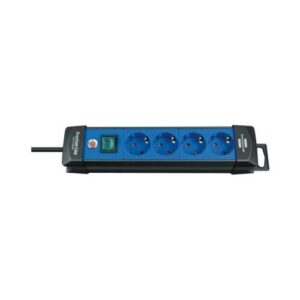 Elosztó 4-es kapcsolós 1,8m vezeték fekete/kék MAX:3500W H05VV3x1,5