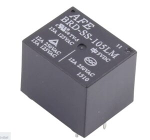 RELÉ 12V/DC 15A 1 ZÁRÓ AFE BRD-SS-112LM Nyák relé 12 V/DC