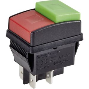 NYOMÓGOMB 250V/AC 10A 2 x KI/BE TRU COMPONENTS TC-R13-537A B/R/G