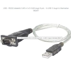 USB-RS232 ÁTALAKÍTÓ 0,45m D-SUB dugó 9pól-1xUSB 1.1 dugóA