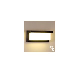 KÜLTÉRI FALI LÁMPA 12W BRICKY LED@ FEKETE IP54