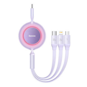Usb-c töltőkábel 3:1 lila @ baseus CAMJ010205