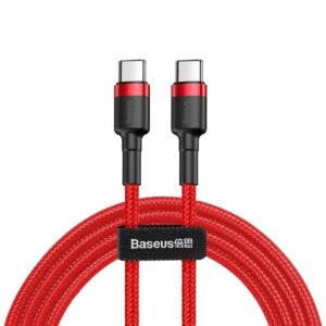 USB-C-USB-C TÖLTŐKÁBEL  PIROS 60W@ CATKLF-H09      020902