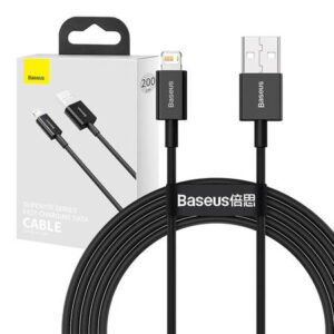 USB-USB-C TÖLTŐKÁBEL FEKETE 2,4A 2M@ CALYS-C01      026621
