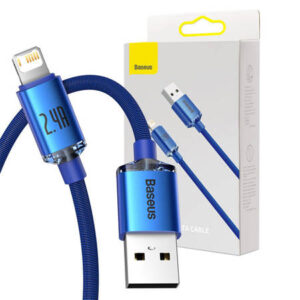 USB-USB-LIGHTING TÖLTŐKÁBEL KÉK 2,4A CAJY000103     030325