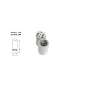 Foglalat E14 porcelán HLDR-E14 250V kerámia