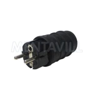 Dugvilla gumi GRIP W/US 16A 250V fekete IP44