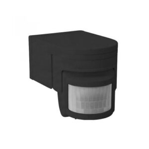 Mozgásérzékelő 1200W fekete IP44 160° 12m hatótávolság