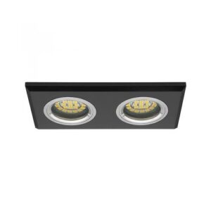 Spot beépíthető 12V 2x50W MR16 fekete MORTA CT-DSl250-B
