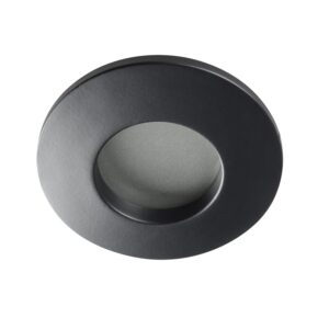 Spot beépíthető 230V 35W GU10 fekete kerek IP44 qules AC O-B