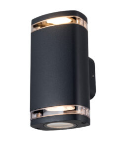 KÜLTÉRI FALI 220-240V AC 2XGU10 IP54 FEKETE